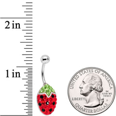 Red Black Green Gem Juicy Jam Strawberry Belly Ring