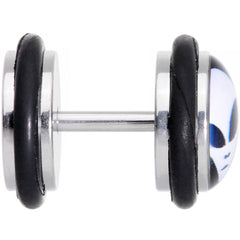 Black White Outer Space Alien Cheater Plug