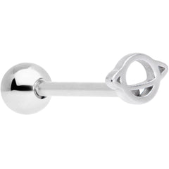 Openwork Planet Saturn Barbell Tongue Ring