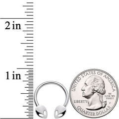 14G 13mm Outer Space Aliens Horseshoe Nipple Ring Set