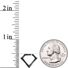 16G 5/16 Black Rhombus Closure Ring