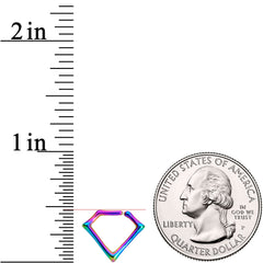 16G 5/16 Rainbow Rhombus Closure Ring