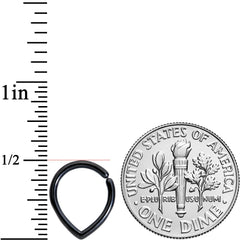 16G 5/16 Black Teardrop Closure Ring