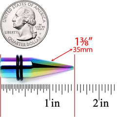 Rainbow PVD Straight Plug and Taper Set Sizes 5mm to 10mm