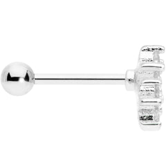 16G 5/16 Clear CZ Flowers Cartilage Tragus Earring