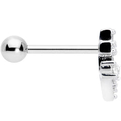 18G 5/16 Clear CZ Gem Nautical Anchor Cartilage Tragus Earring