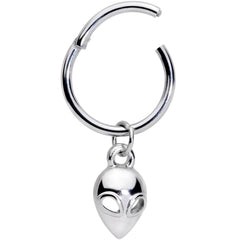 16G 3/8 Open Eyed Alien Invader Dangle Hinged Segment Ring