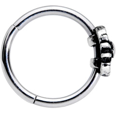16G 3/8 Moon Cradling Sun Hinged Segment Ring