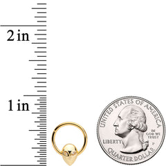 16G 3/8 Clear Gem Gold Tone Alien Invader Hinged Segment Ring