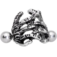 16G 7/16 Scary Halloween Skeleton Hands Cartilage Cuff