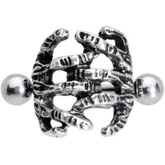 16G 7/16 Scary Halloween Skeleton Hands Cartilage Cuff