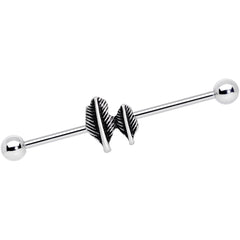 14G Southwest Feathers Industrial Barbell 38mm