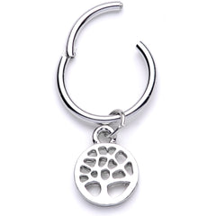 16G 3/8 Tree of Life Dangle Hinged Segment Ring