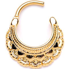 16G 3/8 Gold Tone Always Elegant Septum Clicker
