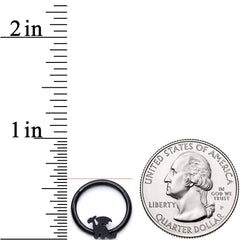 16G 3/8 Black Fantasy Dragon Hinged Segment Ring