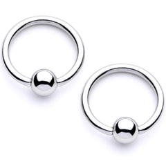 14G 9/16 1/2 Pink Gem Floral Hearts BCR Barbell Nipple Ring Set