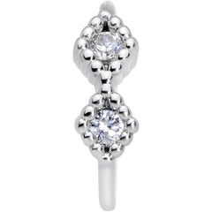 20G 5/16 Clear CZ Gem Infinity Symbol Seamless Circular Ring