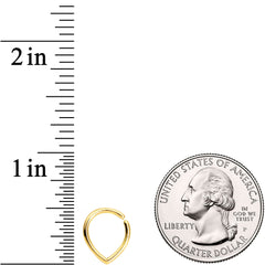 16G Gold Tone Teardrop Closure Ring