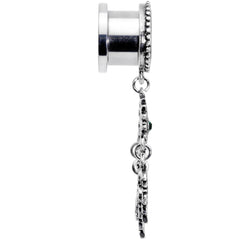 Green Gem Feather Dreamcatcher Screw Fit Tunnel Plug Set