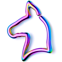 16G 5/16 Rainbow Darling Doggy Cartilage Closure Ring