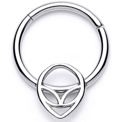 16G 3/8 Happy Smiling Alien Hinged Segment Ring