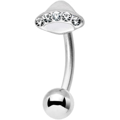 16G 5/16 Alien Spacecraft UFO Curved Eyebrow Ring
