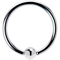 16G 1/2 Solid 14K White Gold BCR Captive Ring