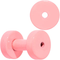 Sweet Pastel Pink Screw Fit Tunnel Plug Set 16G to 19mm