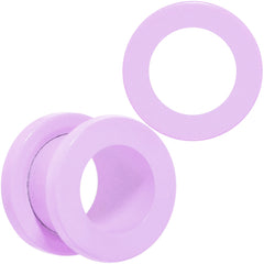 Sweet Pastel Purple Screw Fit Tunnel Plug Set 16G to 19mm