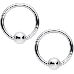 14G Clear Gem Gold Tone Flowers BCR Barbell Nipple Ring Set
