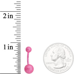 Pink Anodized Tastefully Twisted Belly Ring
