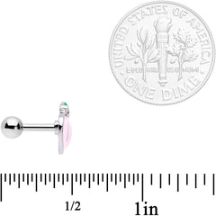 16G 1/4 Sweet Pink Peach Cartilage Tragus Earring