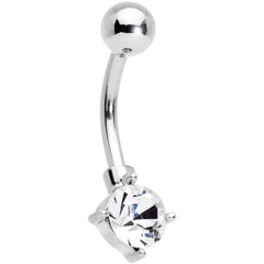 Clear Gem Multicolor Three Dimensional Flower Belly Ring Set of 3