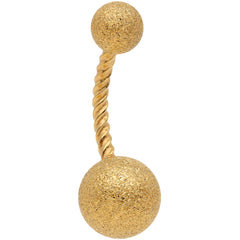 Clear Yellow Gem Totally Twisted Belly Ring Set of 4