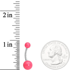 Pink Glow in the Dark Totally Twisted Belly Ring