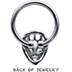 16G 3/8 Clear CZ Gem Openwork Alien Hinged Segment Ring
