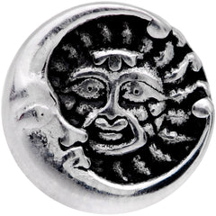 Celestial Snuggle Sun and Moon Barbell Tongue Ring
