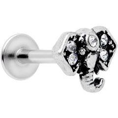 16G 5/16 Clear Gem Regal Elephant Labret Monroe Tragus