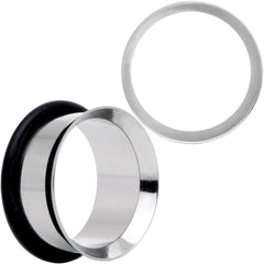 Stainless Steel Single Flare Tunnel Plug Set Available in Sizes  8G to 1