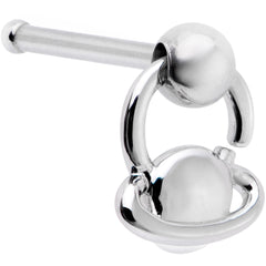 20G 1/4 Ring of Saturn Dangle Nose Bone