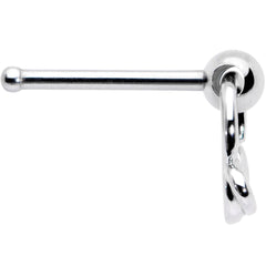 20G 1/4 Ring of Saturn Dangle Nose Bone