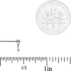 20G 1/4 Ring of Saturn Dangle Nose Bone