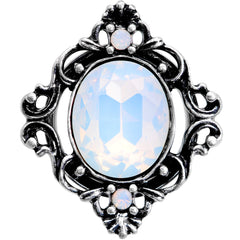 White Gem Victorian Era Double Flare Plug Set Sizes 6mm to 16mm