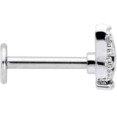 16G 5/16 Clear CZ Gem Bulldog Labret Monroe Tragus