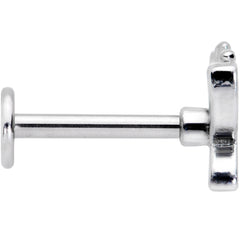 16G 5/16 Clear CZ Gem Spring Butterfly Labret Monroe Tragus