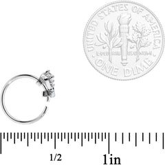 20G 5/16 Clear Gem Enticing Elephant Nose Hoop