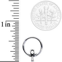 16G 3/8 Egyptian Ankh Hinged Segment Ring