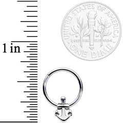 16G 3/8 Nautical Anchor Hinged Segment Ring