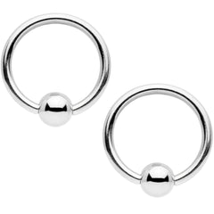 14G Clear Gem Squirrel BCR Barbell Nipple Ring Set of 4
