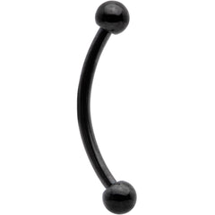 16G 1/2 Black Curved Barbell